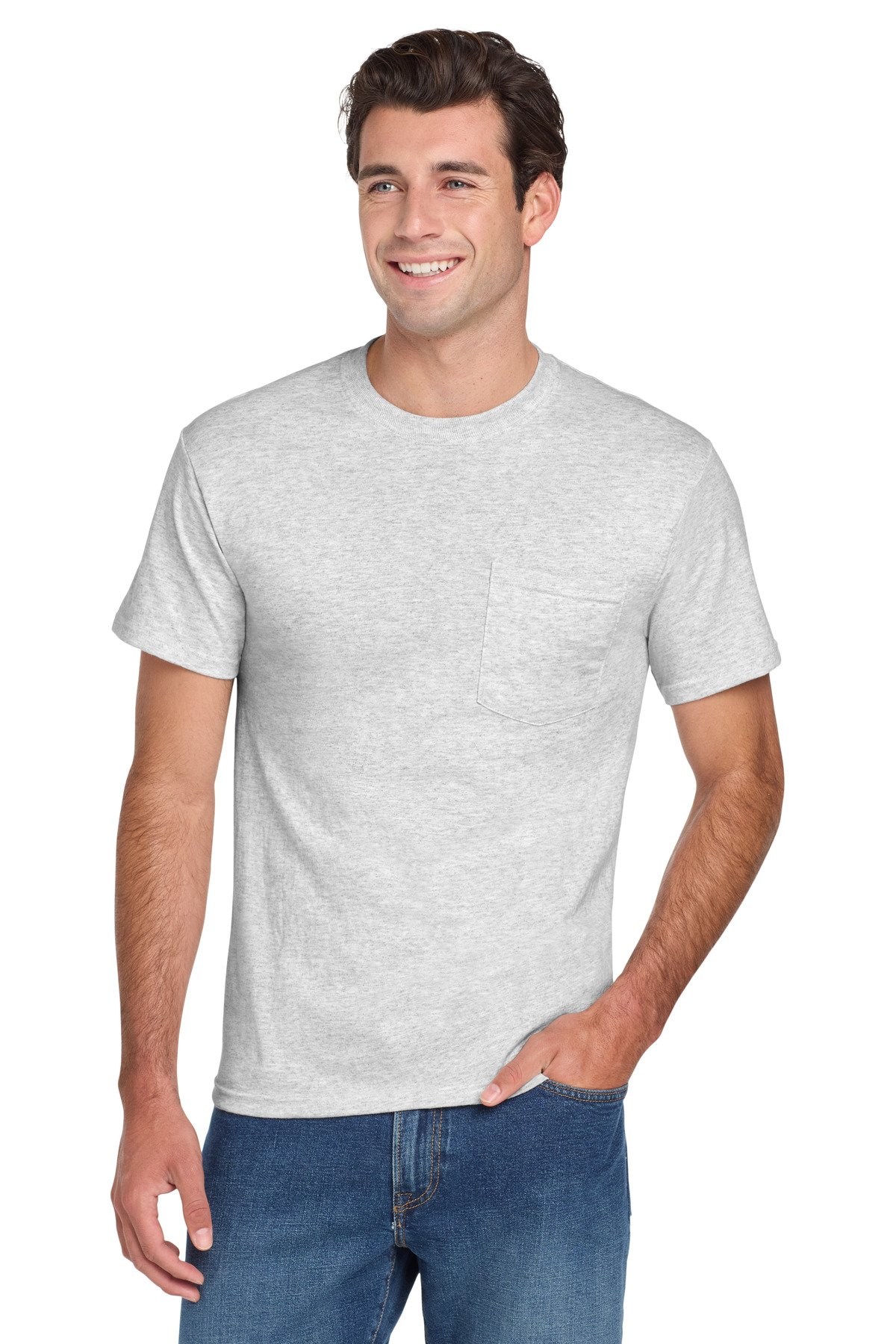 Jerzees ® - Dri-Power ® 50/50 Cotton/Poly Pocket T-Shirt. 29MP - Custom This Design
