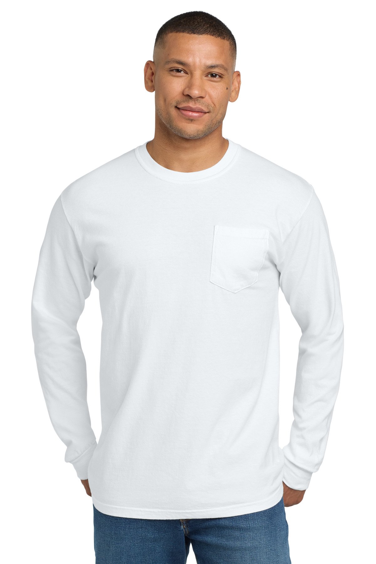 COMFORT COLORS ® Heavyweight Ring Spun Long Sleeve Pocket Tee. 4410 - Custom This Design