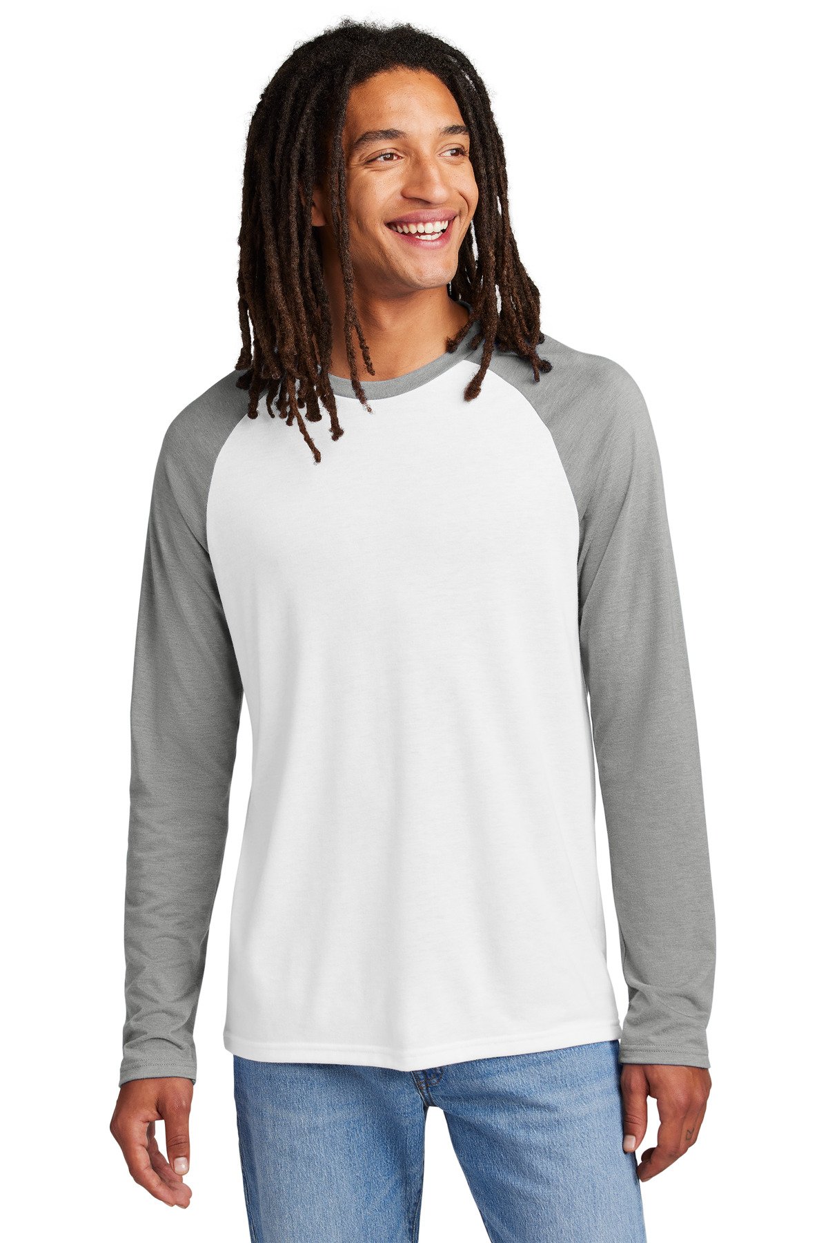 Allmade ® Unisex Tri-Blend Long Sleeve Colorblock Raglan AL6009 - Custom This Design