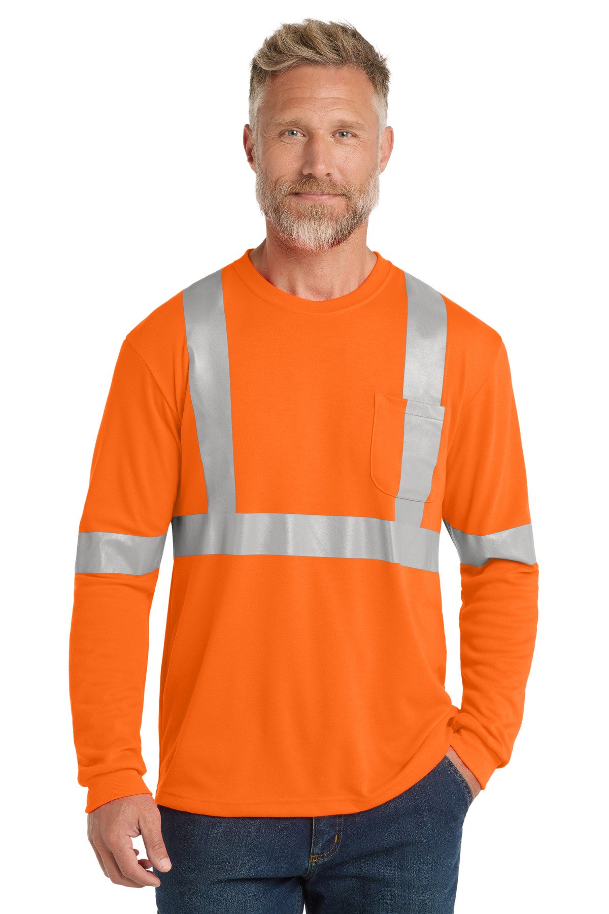 CornerStone ® ANSI 107 Class 2 Long Sleeve Safety T-Shirt. CS401LS - Custom This Design