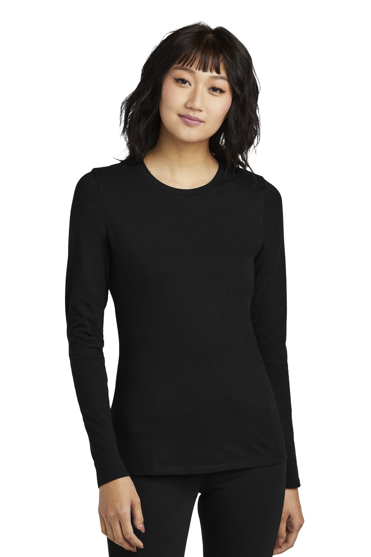District ® Women's Perfect Blend ® CVC Long Sleeve Tee DT110 - Custom This Design