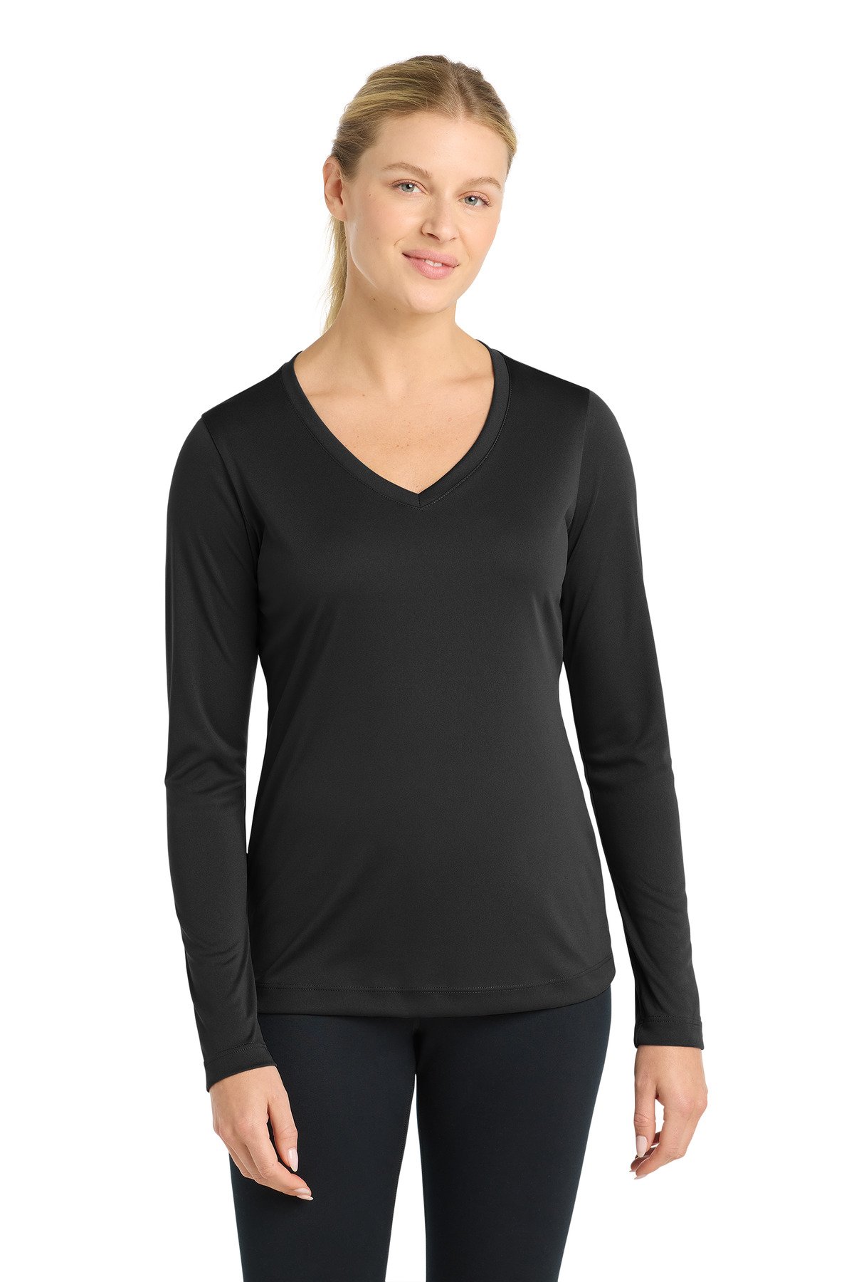 Sport-Tek ® Women's Long Sleeve PosiCharge ® Competitor V-Neck Tee. LST353LS - Custom This Design