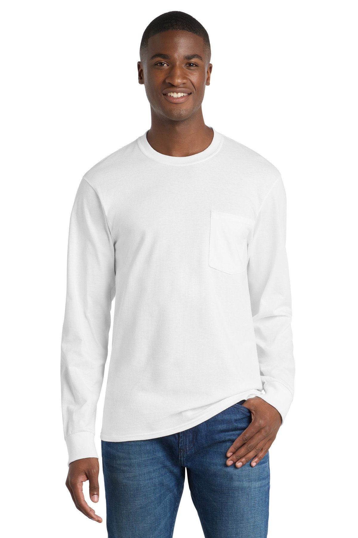 Port & Co  Tall Long Sleeve Essential Pocket Tee. PC61LSPT - Custom This Design