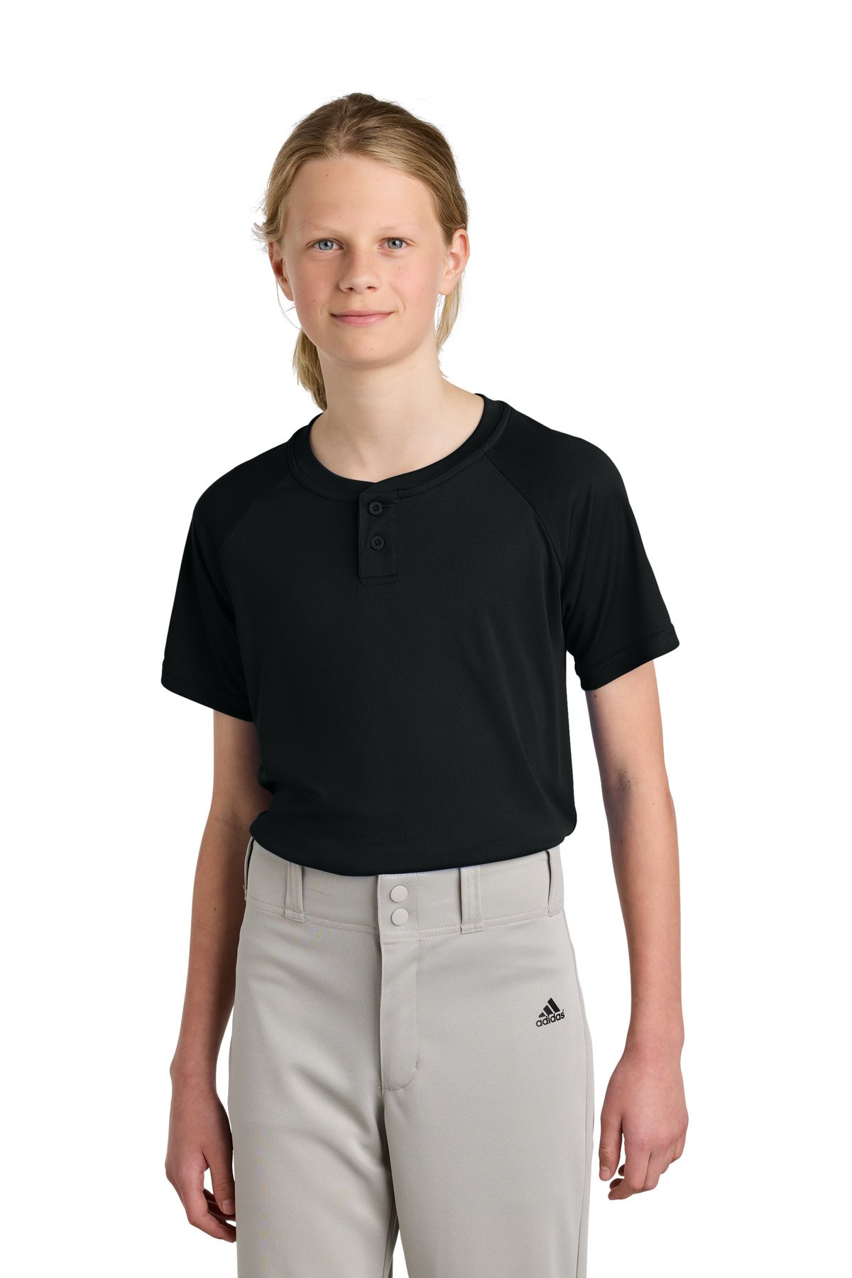 Sport-Tek ® Youth PosiCharge ® Competitor  2-Button Henley YST359 - Custom This Design