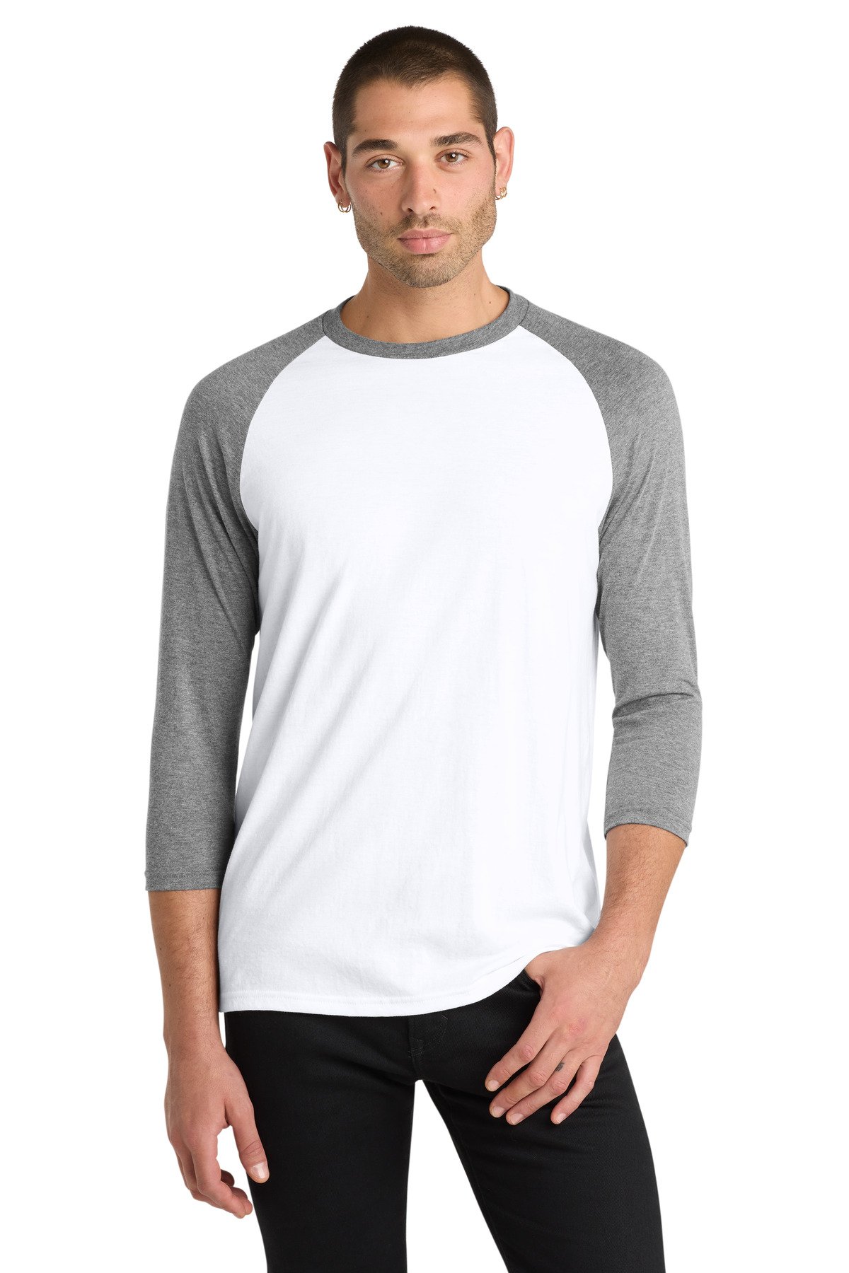 District ® Perfect Tri ® 3/4-Sleeve Raglan. DM136 - Custom This Design